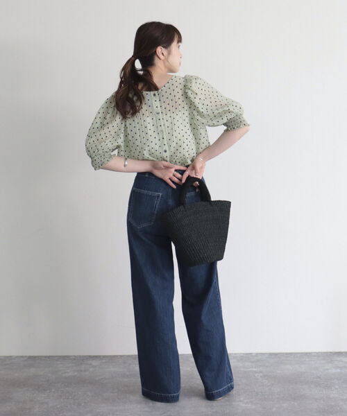 fredy emue(フレディエミュ)の「シアードット2WAYブラウス(シャツ/ブラウス・レディース・ホワイト系その他/ブラック系その他/グリーン系その他・38)」の19枚目の写真