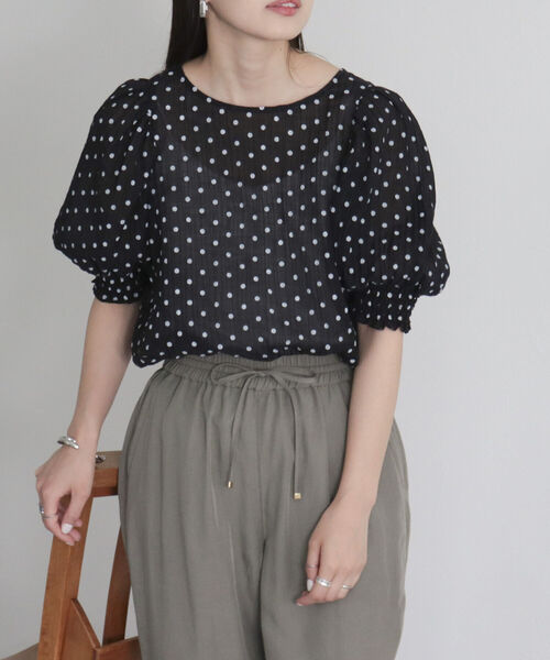 fredy emue(フレディエミュ)の「シアードット2WAYブラウス(シャツ/ブラウス・レディース・ホワイト系その他/ブラック系その他/グリーン系その他・38)」の22枚目の写真