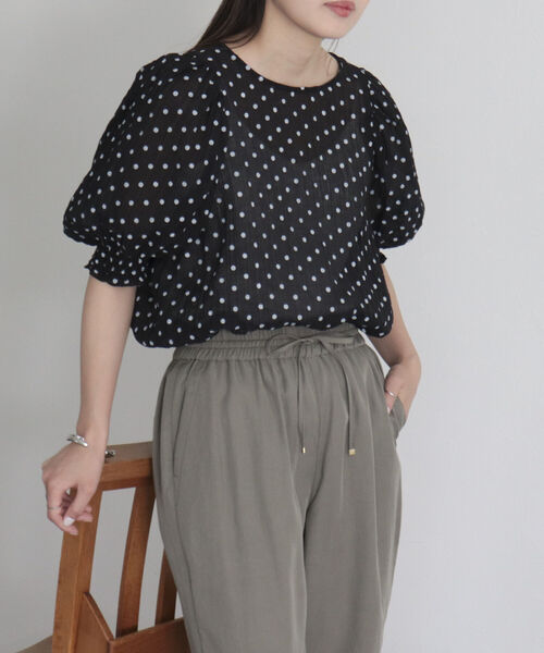 fredy emue(フレディエミュ)の「シアードット2WAYブラウス(シャツ/ブラウス・レディース・ホワイト系その他/ブラック系その他/グリーン系その他・38)」の15枚目の写真