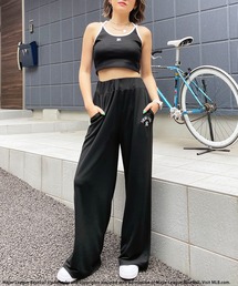 BACK TO THE FIELD | 【MLB】バッククロスパイピングキャミ×ワイドパンツセットアップ(ワンピース)