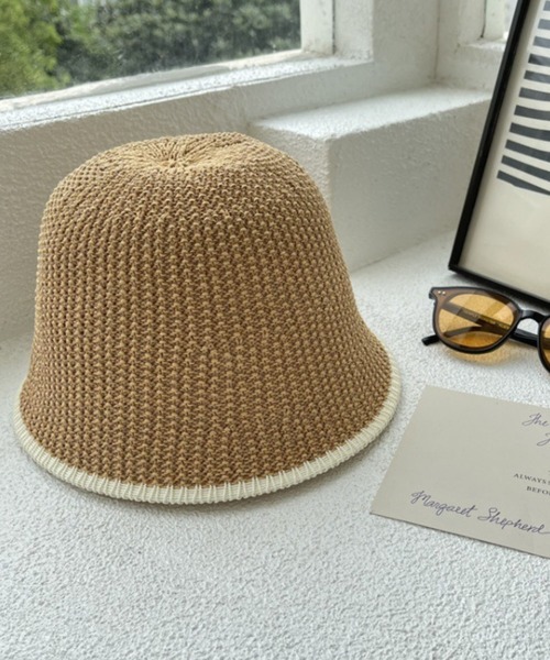 HALEY PESCA（ヘーリーペスカ）の「HALEY PESCA/【通気性抜群】麦わらペーパーバケットハット（ハット・レディース・ブラウン/ベージュ/ブラック/カーキ/アイボリー・FREE）」の3枚目の写真
