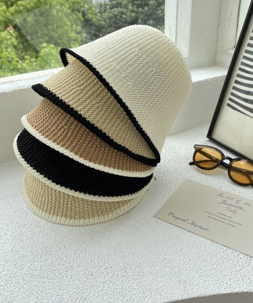 HALEY PESCA（ヘーリーペスカ）の「HALEY PESCA/【通気性抜群】麦わらペーパーバケットハット（ハット・レディース・ブラウン/ベージュ/ブラック/カーキ/アイボリー・FREE）」の6枚目の写真