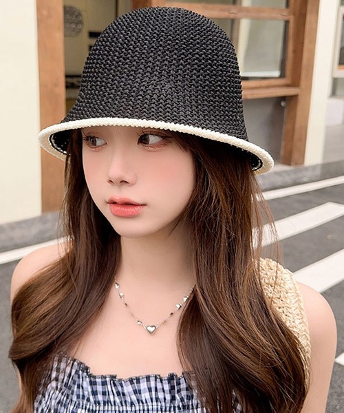 HALEY PESCA（ヘーリーペスカ）の「HALEY PESCA/【通気性抜群】麦わらペーパーバケットハット（ハット・レディース・ブラウン/ベージュ/ブラック/カーキ/アイボリー・FREE）」の16枚目の写真