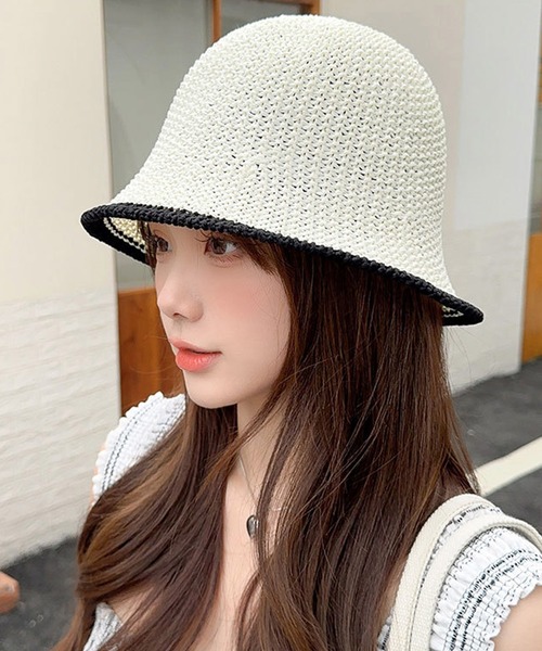 HALEY PESCA（ヘーリーペスカ）の「HALEY PESCA/【通気性抜群】麦わらペーパーバケットハット（ハット・レディース・ブラウン/ベージュ/ブラック/カーキ/アイボリー・FREE）」の17枚目の写真