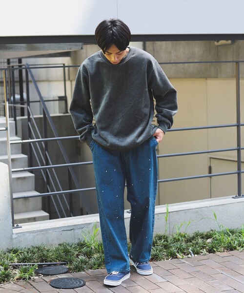 B:MING by BEAMS（ビーミングバイビームス）の「B:MING by BEAMS / ストレッチ コーデュロイ クルーネック カットソー（スウェット・メンズ・チャコールグレー/イエロー系その他6/ライトグレー・SMALL/LARGE/X-LARGE/MEDIUM）」の18枚目の写真
