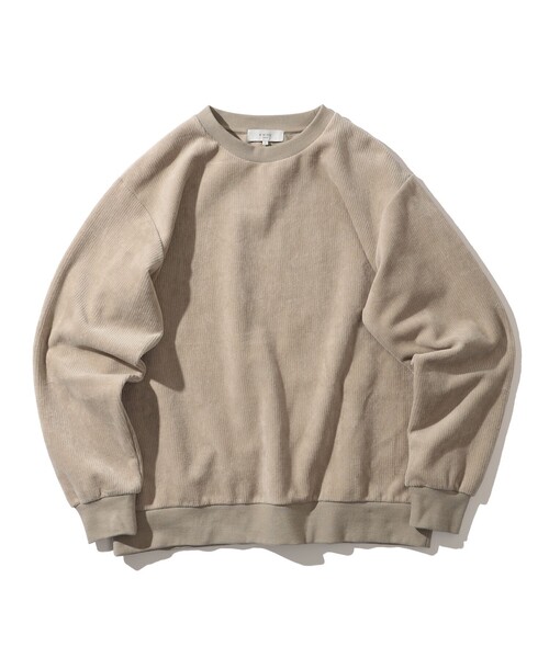 B:MING by BEAMS（ビーミングバイビームス）の「B:MING by BEAMS / ストレッチ コーデュロイ クルーネック カットソー（スウェット・メンズ・チャコールグレー/イエロー系その他6/ライトグレー・SMALL/LARGE/X-LARGE/MEDIUM）」の8枚目の写真