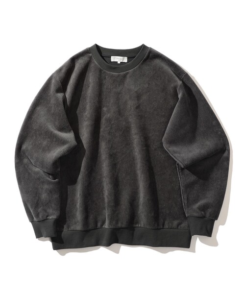 B:MING by BEAMS（ビーミングバイビームス）の「B:MING by BEAMS / ストレッチ コーデュロイ クルーネック カットソー（スウェット・メンズ・チャコールグレー/イエロー系その他6/ライトグレー・SMALL/LARGE/X-LARGE/MEDIUM）」の12枚目の写真