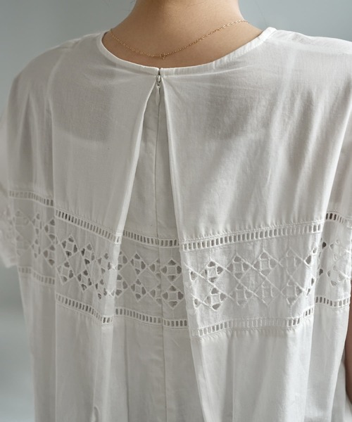 STYLE DELI（スタイルデリ）の「【LUXE】コットンレースカバーアップワンピース（ワンピース・レディース・ホワイト/ブラック・01/02）」の9枚目の写真