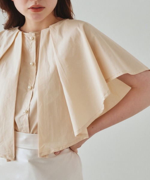 pomiii（ポミー）の「ケープブラウス（シャツ/ブラウス・レディース・ピンク/ミント/アイボリー・FREE）」の18枚目の写真