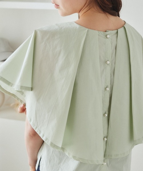 pomiii（ポミー）の「ケープブラウス（シャツ/ブラウス・レディース・ピンク/ミント/アイボリー・FREE）」の16枚目の写真