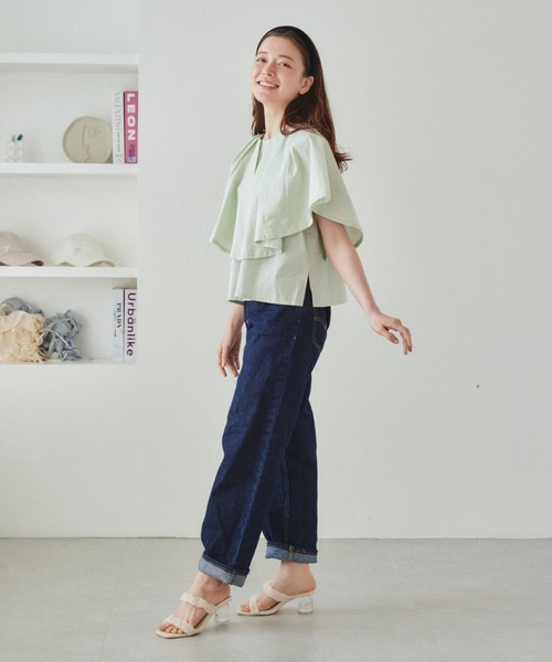 pomiii（ポミー）の「ケープブラウス（シャツ/ブラウス・レディース・ピンク/ミント/アイボリー・FREE）」の8枚目の写真