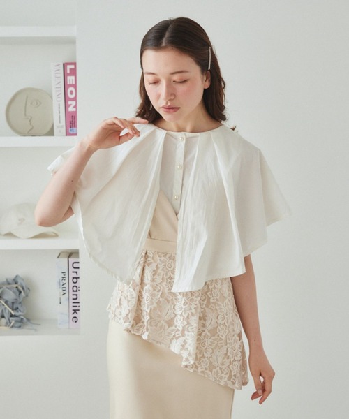 pomiii（ポミー）の「ケープブラウス（シャツ/ブラウス・レディース・ピンク/ミント/アイボリー・FREE）」の7枚目の写真