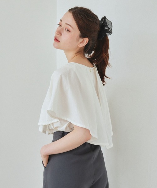 pomiii（ポミー）の「ケープブラウス（シャツ/ブラウス・レディース・ピンク/ミント/アイボリー・FREE）」の12枚目の写真