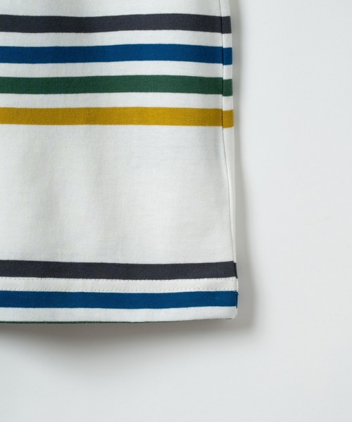 GISHER（ギッシャー）の「STRIPED TEE（Tシャツ/カットソー・メンズ・チェリーピンク/ブラック/ホワイト/ベージュ・FREE）」の20枚目の写真