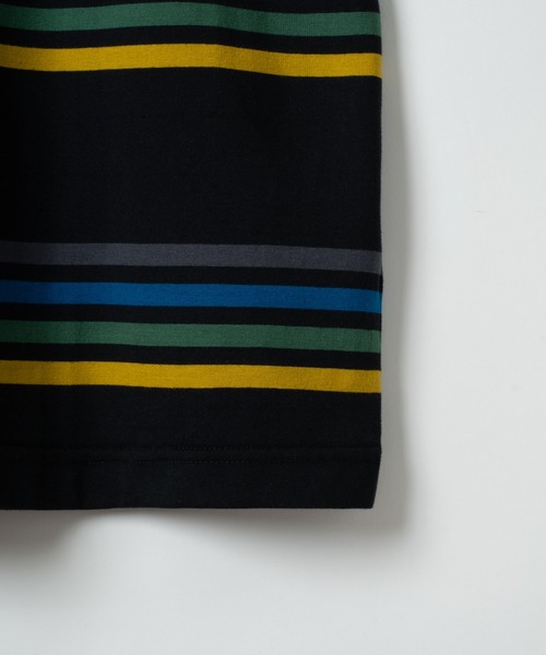 GISHER（ギッシャー）の「STRIPED TEE（Tシャツ/カットソー・メンズ・チェリーピンク/ブラック/ホワイト/ベージュ・FREE）」の10枚目の写真