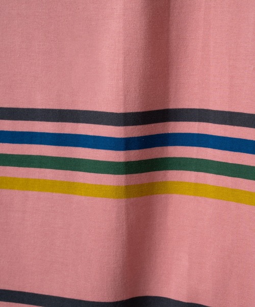 GISHER（ギッシャー）の「STRIPED TEE（Tシャツ/カットソー・メンズ・チェリーピンク/ブラック/ホワイト/ベージュ・FREE）」の16枚目の写真