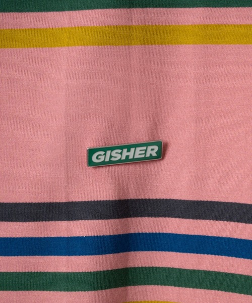 GISHER（ギッシャー）の「STRIPED TEE（Tシャツ/カットソー・メンズ・チェリーピンク/ブラック/ホワイト/ベージュ・FREE）」の22枚目の写真