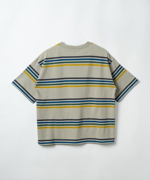 GISHER（ギッシャー）の「STRIPED TEE（Tシャツ/カットソー・メンズ・チェリーピンク/ブラック/ホワイト/ベージュ・FREE）」の21枚目の写真