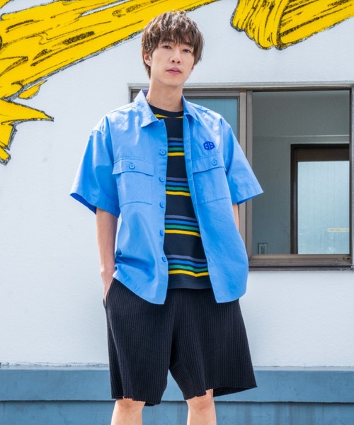 GISHER（ギッシャー）の「STRIPED TEE（Tシャツ/カットソー・メンズ・チェリーピンク/ブラック/ホワイト/ベージュ・FREE）」の6枚目の写真