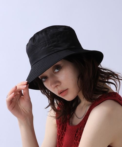 JEANASIS（ジーナシス）の「ナイロンバケットハット/904898（ハット・レディース・ボルドー/ブラック・FREE）」の2枚目の写真
