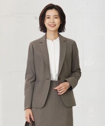 【洗える】T/Rアルガンシルク テーラード ジャケット