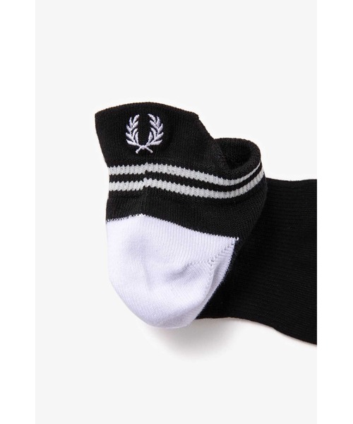 FRED PERRY（フレッドペリー）の「Tipped Rib Ankle Socks／ティップラインリブアンクルソックス（ソックス/靴下・レディース・ブラック/ダークグリーン/ネイビー/ホワイト/ブラック系その他/グリーン/ブルー/オリーブ/ネイビー系/ブラック系その他2/ベージュ/グリーン系その他/ブルー系その他・25/27/23-25/25-27）」の18枚目の写真