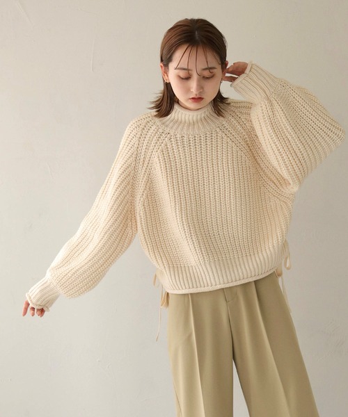 CLEIO（クレイオ）の「【CLEIO】3WAYバックリボンニット（ニット/セーター・レディース・ダークベージュ/アイボリー・FREE）」の7枚目の写真