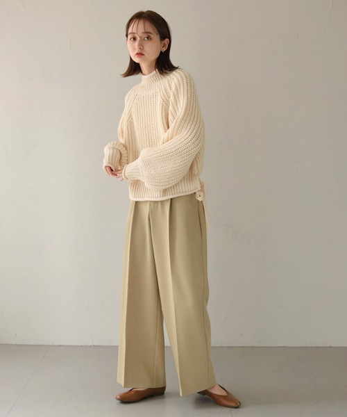 CLEIO（クレイオ）の「【CLEIO】3WAYバックリボンニット（ニット/セーター・レディース・ダークベージュ/アイボリー・FREE）」の13枚目の写真