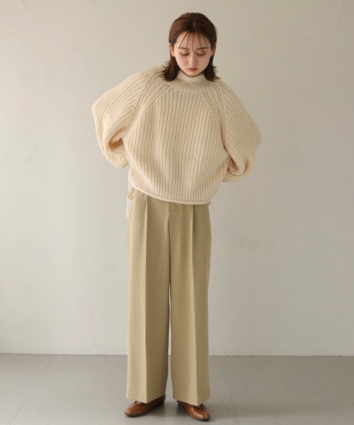 CLEIO（クレイオ）の「【CLEIO】3WAYバックリボンニット（ニット/セーター・レディース・ダークベージュ/アイボリー・FREE）」の11枚目の写真