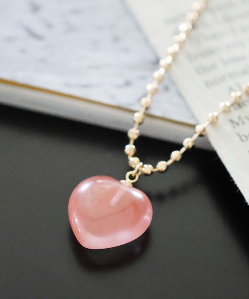 niko and...（ニコアンド）の「ハートトップネックレス（ネックレス・レディース・ブラック/ピンク/グリーン・0）」の2枚目の写真