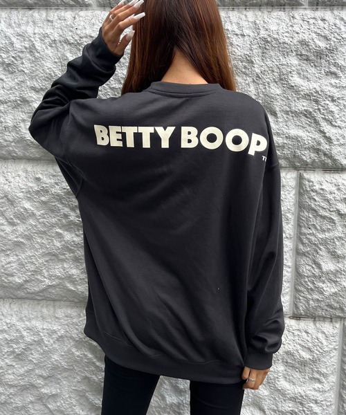 GLAMOROUS JANE(グラマラスジェーン)の「迷彩バケハBETTYBOOPトレーナー(スウェット・レディース・オフホワイト/チャコールグレー/ブラック・FREE)」の15枚目の写真