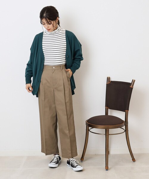 SHOO・LA・RUE(シューラルー)の「◆ポンチョ風ニットカーディガン(カーディガン/ボレロ・レディース・ダークグリーン/ブラック/ブラウン系その他/ナチュラル・00)」の12枚目の写真
