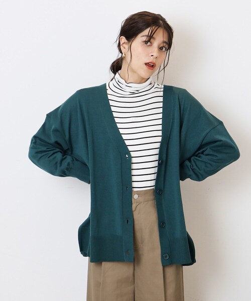 SHOO・LA・RUE(シューラルー)の「◆ポンチョ風ニットカーディガン(カーディガン/ボレロ・レディース・ダークグリーン/ブラック/ブラウン系その他/ナチュラル・00)」の15枚目の写真