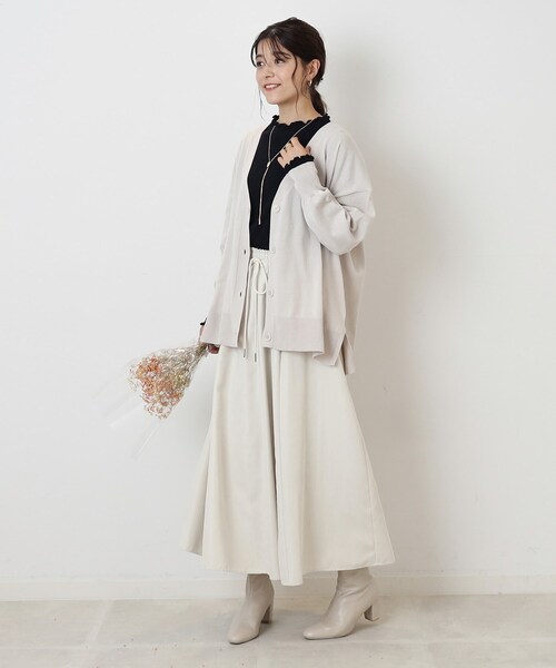 SHOO・LA・RUE(シューラルー)の「◆ポンチョ風ニットカーディガン(カーディガン/ボレロ・レディース・ダークグリーン/ブラック/ブラウン系その他/ナチュラル・00)」の18枚目の写真