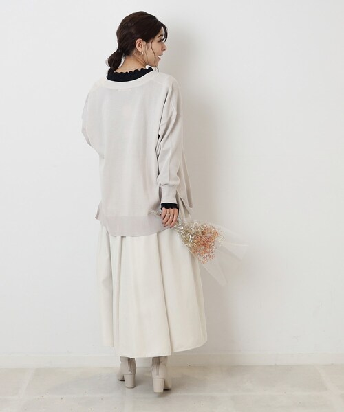 SHOO・LA・RUE(シューラルー)の「◆ポンチョ風ニットカーディガン(カーディガン/ボレロ・レディース・ダークグリーン/ブラック/ブラウン系その他/ナチュラル・00)」の20枚目の写真
