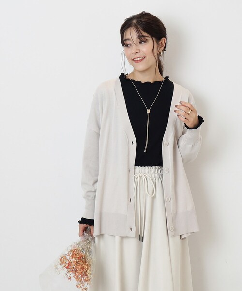 SHOO・LA・RUE(シューラルー)の「◆ポンチョ風ニットカーディガン(カーディガン/ボレロ・レディース・ダークグリーン/ブラック/ブラウン系その他/ナチュラル・00)」の21枚目の写真