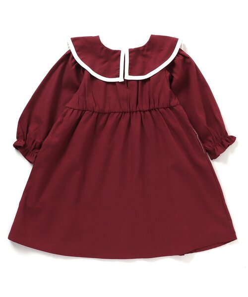 apres les cours（アプレレクール）の「【新色追加・WEB限定】 ラッフルベルスリーブワンピース（ワンピース・キッズ・ブラック/ドット/レッド/インディゴブルー/ネイビー/ミント/チャコール・140/100/110/90/120/130/80）」の21枚目の写真