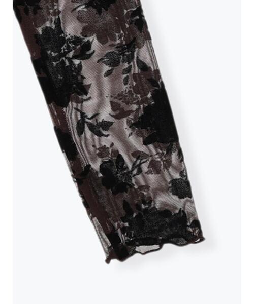 Te chichi（テチチ）の「フラワーフロッキーチュールトップス（Tシャツ/カットソー・レディース・ブラック/ブラウン・F）」の7枚目の写真