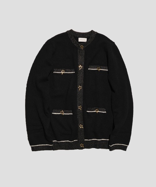 BED J.W. FORD（ベッドフォード）の「【BED J.W. FORD/ベットフォード】Cardigan/カーディガン（カーディガン/ボレロ・メンズ・ブラック/ライトベージュ・1）」の2枚目の写真