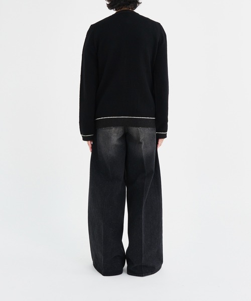 BED J.W. FORD（ベッドフォード）の「【BED J.W. FORD/ベットフォード】Cardigan/カーディガン（カーディガン/ボレロ・メンズ・ブラック/ライトベージュ・1）」の8枚目の写真