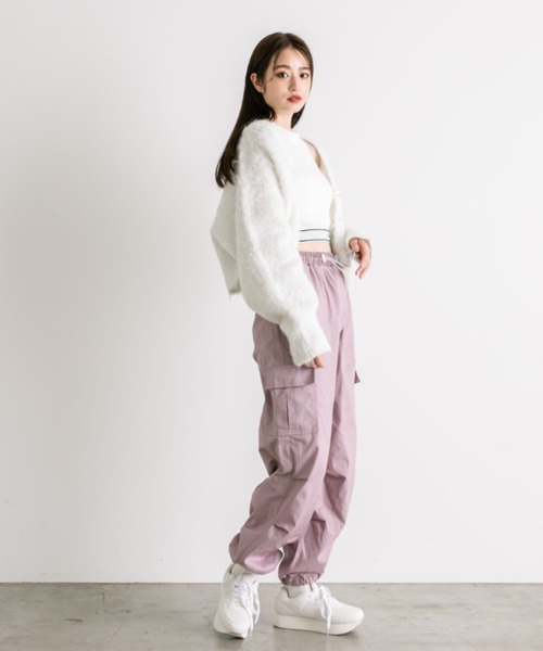 OLIVE des OLIVE（オリーブデオリーブ）の「裾ロゴプチハイインナー　1032060080（タンクトップ・レディース・オフホワイト/ブラック/トップグレー・FREE）」の5枚目の写真