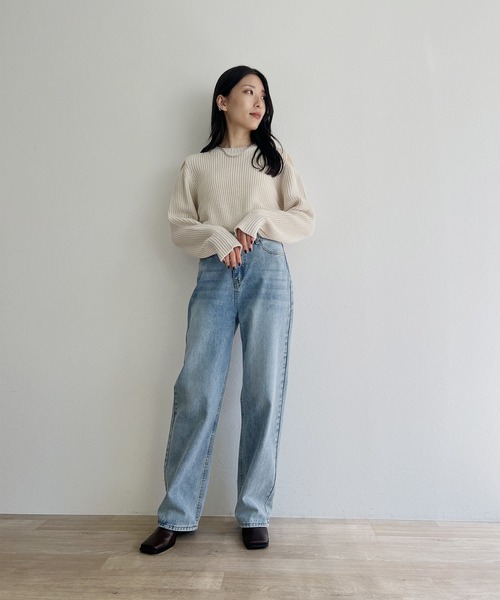 ISOOK(アイスー)の「【ISOOK / アイスー】ショルダーカットアウトニットトップス / 肩開きニット 肩出し オープンショルダー ゆる ZOZOTOWN限定(ニット/セーター・レディース・アイボリー/ブラック・FREE)」の17枚目の写真