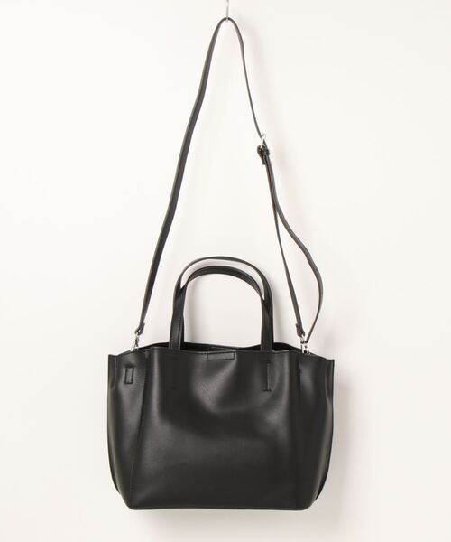 Legato Largo(レガートラルゴ)の「Legato Largo / かるいかばんPU 2WAYトート / LH-P0002Z(トートバッグ・レディース・ベージュ/アイボリー/ブラック/オリーブ/キャメル/ベージュ系その他/ラベンダー/イエロー/ライトブルー・ONESIZE)」の15枚目の写真