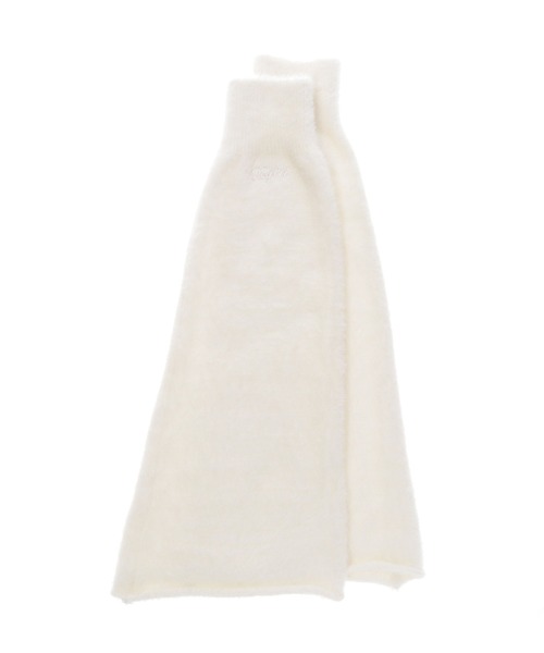 X-girl(エックスガール)の「SHAGGY KNIT LEG WARMER(レッグウォーマー・レディース・ホワイト/グレー/ブラック・ONE SIZE)」の2枚目の写真
