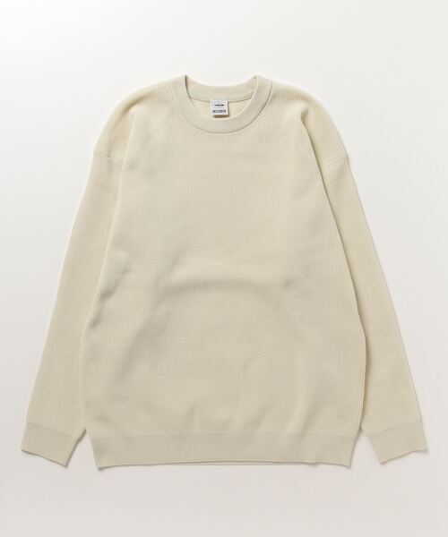 TIGORA（ティゴラ）の「ティゴラ TIGORA ウォッシャブルニット クルーネック（スウェット・メンズ・アイボリー/ダークブルー/サンドグレー/ブラック・3L/M/S/L/LL）」の2枚目の写真