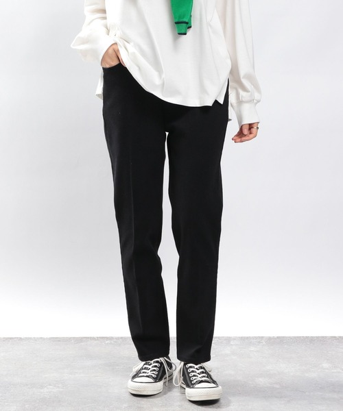 GLOBAL WORK Smile Seed Store（グローバルワーク スマイルシードストア）の「ストレッチスリムテーパードデニムパンツ/180895（デニムパンツ・レディース・ブルー系その他5/ブラック/スカイブルー・MEDIUM/LARGE/SMALL）」の2枚目の写真