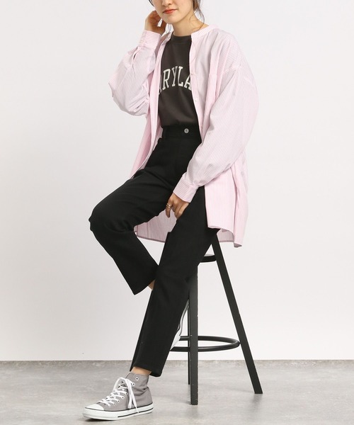 GLOBAL WORK Smile Seed Store（グローバルワーク スマイルシードストア）の「ストレッチスリムテーパードデニムパンツ/180895（デニムパンツ・レディース・ブルー系その他5/ブラック/スカイブルー・MEDIUM/LARGE/SMALL）」の12枚目の写真