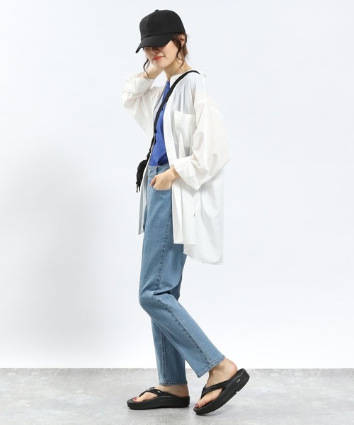 GLOBAL WORK Smile Seed Store（グローバルワーク スマイルシードストア）の「ストレッチスリムテーパードデニムパンツ/180895（デニムパンツ・レディース・ブルー系その他5/ブラック/スカイブルー・MEDIUM/LARGE/SMALL）」の17枚目の写真