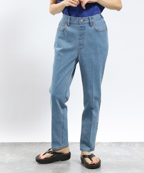 GLOBAL WORK Smile Seed Store（グローバルワーク スマイルシードストア）の「ストレッチスリムテーパードデニムパンツ/180895（デニムパンツ・レディース・ブルー系その他5/ブラック/スカイブルー・MEDIUM/LARGE/SMALL）」の19枚目の写真