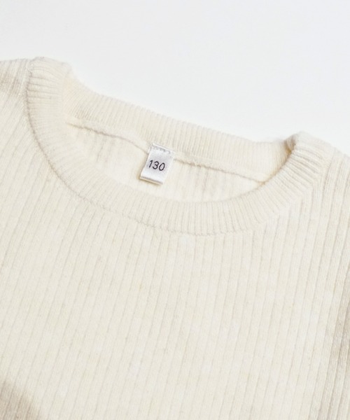 coca（coca）（コカ）の「【WEB限定セール】キッズ アンゴラタッチクルーネックニットトップス（ニット/セーター・キッズ・アイボリー/ブラック/その他1・140/110/130/120）」の10枚目の写真